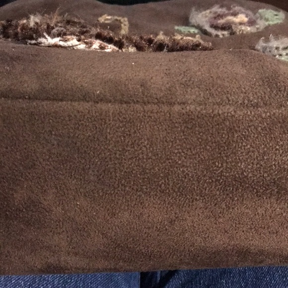 EUC CAPELLI OF NY EMBROIDERED BROWN SHOULDER BAG - Picture 2 of 4